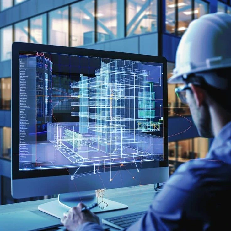 Ingenieros elaborando diseño técnico y propuesta económica.